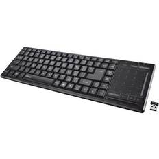 Wireless keyboard touchpad Trust Tacto Wireless Entertainment Keyboard with Touchpad