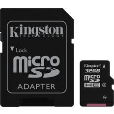 Memory Cards & USB Flash Drives Kingston MicroSDHC Class 4 32GB+Adapter