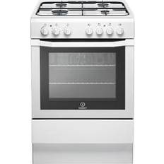 60cm - Gas Ovens Cookers Indesit I6GG1W White, Brown