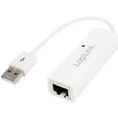 Tarjetas de Red y Adaptadores Bluetooth LogiLink UA0144A adaptador de cable USB RJ-45 Blanco