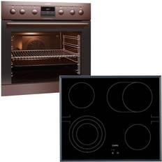 AEG Electric Ovens Ceramic Cookers AEG EPDF331321 Brown, Black