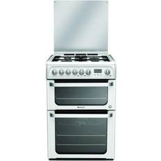 60cm - Dual Fuel Ovens Gas Cookers Hotpoint HUD61P S White