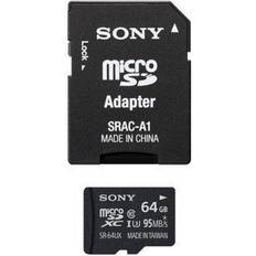 Micro sd uhs i Sony Scheda Micro SD XC, UHS-I, Classe 10, U3, 64 GB, con Adattatore, Nero