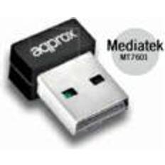 Cartes Réseau et Adaptateurs Bluetooth Approx Adaptateur Wifi appUSB300NAV2 300 Mbps Nano USB