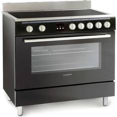 90cm range cooker silver Montpellier MR90CEMK Black, Stainless Steel, Silver