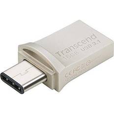 Transcend JetFlash 890 16GB unidad flash USB USB Type-A USB Type-C 3.0 (3.1 Gen 1) Negro, Gris