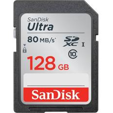 128 GB - SDXC Schede di Memoria & Chiavette USB SanDisk 128GB Ultra SDXC UHS-I/Class 10 Memory Card, Speed Up to 80MB/s (SDSDUNC-128G-GN6IN)