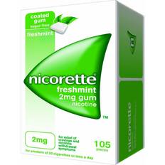 Nicotinell tyggegummi 2 mg Nicotinell Freshmint 2mg 105 stk Tyggegummi