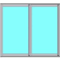 Vita Skjutfönster Novoroom 1555-1590mm Original Natur RV Skjutfönster 155x159cm