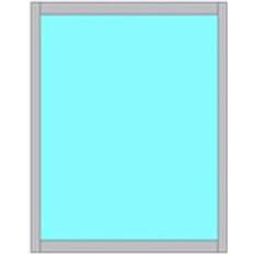 Novoroom Energi Aluminium Fast fönster 2-glasfönster 110x120cm