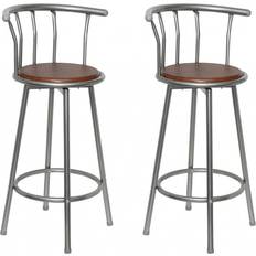 vidaXL 60560 Brown Barstol 99cm 2stk