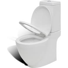 Verborgen S-sifon Toiletten vidaXL Toilet met afvoer achter keramiek wit