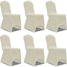 vidaXL 241199 Loose Chair Cover White, Beige