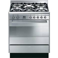 Smeg Dual Fuel Ovens Cookers Smeg SUK81MFX8 Stainless Steel