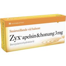 Zyx Håndkøbsmedicin Zyx Appelsin & honning 3mg 20 stk Sugetablet