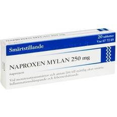 Mylan Reseptfrie legemidler Naproxen Mylan 250mg 20 st Tablett