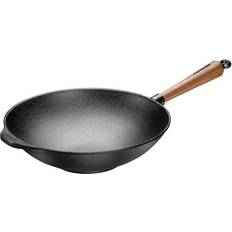 Skeppshult Wokpannen Skeppshult Gusseisen Wok Pfanne 30 cm Walnuss