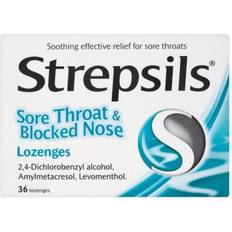 Medicines Strepsils Sore Throat & Blocked Nose 36pcs Lozenge