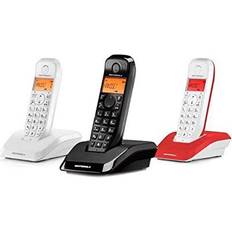 3 Teléfonos Fijos Motorola Teléfono DECT 107S1203COLOR