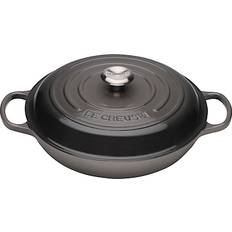 Støbejern Stegegryder Le Creuset Flint Signature Cast Iron Round med låg 30cm