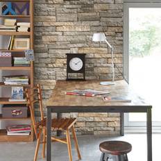 Graham & Brown Ledgestone Grey & Terracotta Wallpaper (32-091)