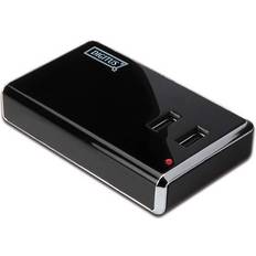 Digitus DA-70222 7 Porte USB 2.0 Nero Argento