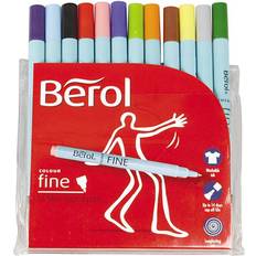 Yellow Touch Pen Berol Twisted Fine Fibre Tipped Pen 0.6mm 12-pack