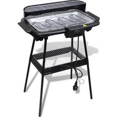 Rejilla calentadora Barbacoas Eléctricas vidaXL Barbacoa Rectangular Eléctrica Con Soporte BBQ De Jardín