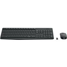 Plein format Claviers Logitech MK235 Wireless Keyboard and Mouse Combo 2.4 GHz 15 FN Keys