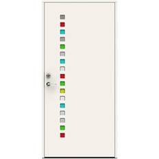 Färgat glas Ytterdörrar Swedoor Prisma Ytterdörr Färgat glas, Klarglas S 0502-Y V (90x200cm)