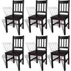 vidaXL wooden Kitchen Chair 86cm 6pcs