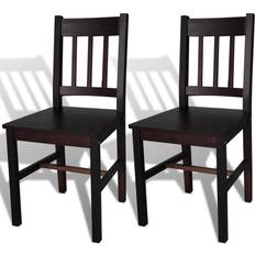 Brown Kitchen Chairs vidaXL 241516 2-pack Kitchen Chair 2pcs