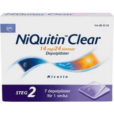 NiQuitin Receptfria läkemedel NiQuitin Clear 14mg Step 2 7 st Plåster