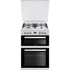 Gas cooker with lid Beko EDG6L33W White