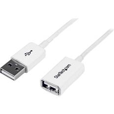 USB A-USB A Kablar StarTech Thin USB A - USB A M-F 2.0 3m