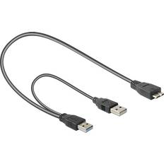 DeLock USB A 3.0/USB A 2.0 - Micro USB B 0.2m