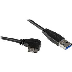 Cables StarTech Slim USB A - USB Micro-B (angled) 3.0 0.5m