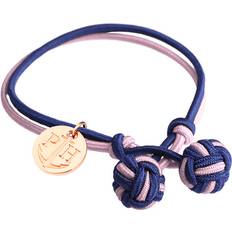 Knotbracelet Armband 21.5cm Marinblå/Rosa/Roseguld