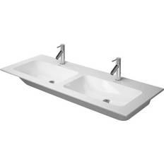 Dubbele gootsteen Badkamer wastafels Duravit ME by Starck Dubbele Wastafel 130 x 49 x 18 cm