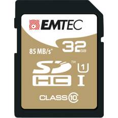 Schede di Memoria & Chiavette USB Emtec 32GB SDHC CL.10 Gold Plus 85Mb/24Mb U1