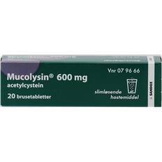 Mucolysin 600 mg Mucolysin 600mg 20 stk Brusetablet