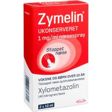 Zymelin ukonserveret Zymelin Ukonserveret 1mg/ml 10ml 2 stk Næsespray