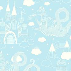 Majvillan Dragon Sky Wallpaper Light Blue One Size