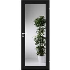 Swedoor Unique GW01L Svart Ekfanér Innerdörr Klarglas V (72.5x194cm)