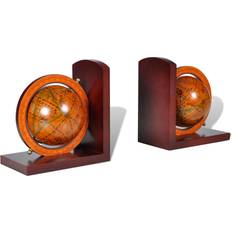 Bogstøtter vidaXL Book Ends Globe Dekoration 2stk