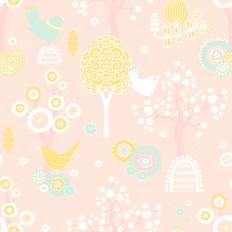 Majvillan Tapete Cherry Valley Pink/ Yellow/ Turquoise rosa