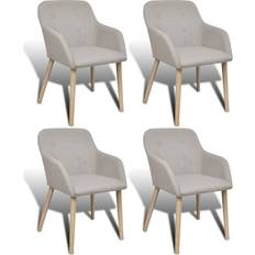 Fabric Kitchen Chairs vidaXL 270570 4-pack Kitchen Chair