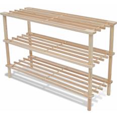 vidaXL 241065 Natural Shoe Rack 74x48.5cm