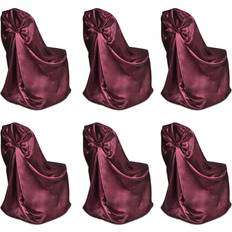 VidaXL Loose Covers vidaXL Wedding 6Pcs Loose Chair Cover Burgundy (110x140cm)