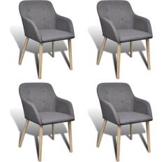 Fabric Kitchen Chairs vidaXL 270572 4-pack Kitchen Chair